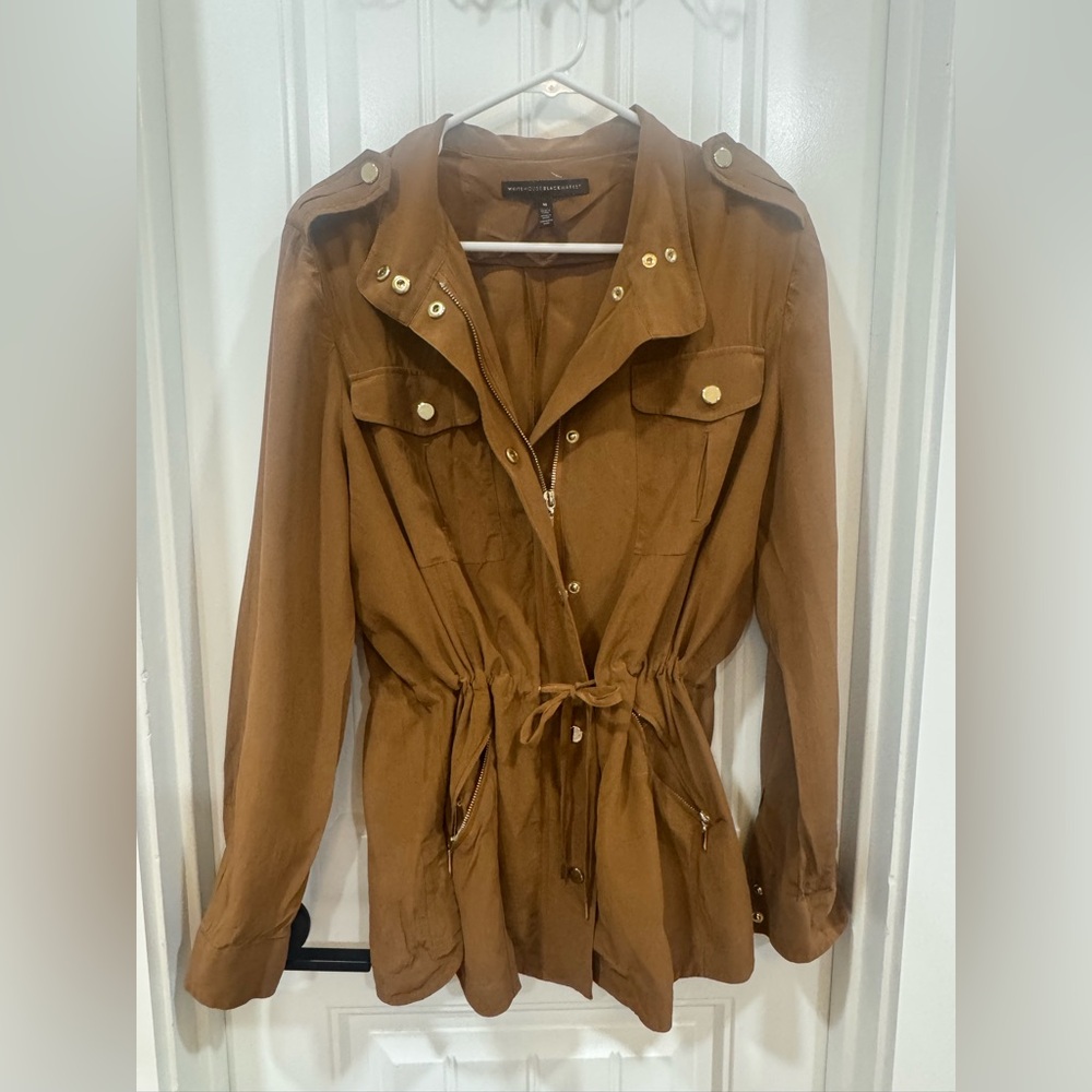 White House Black Market Tan Utility Jacket